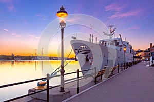 Sunset at Stockholm Harbor, Sweden