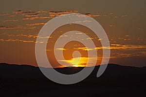 Sunset at Stokes Hill Lookout, Flinders` Ranges, SA, Australia