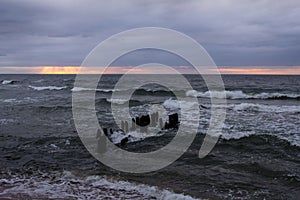 Sunset and storm