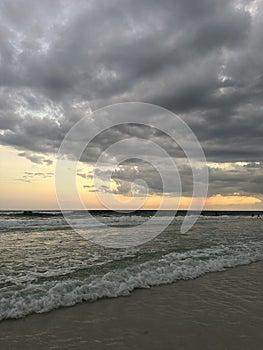 Sunset storm clouds over the Gulf of Mexico Florida