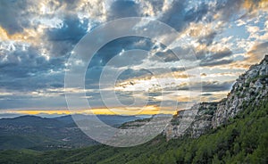 After sunset stormy cloudscape