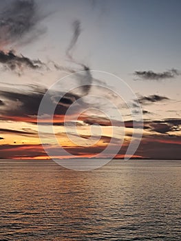 Sunset at Strait of Makasar Strait