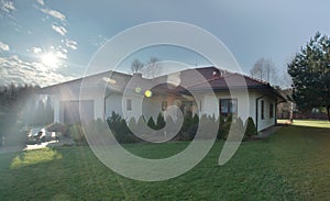 Sunset in the suburbs