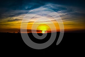 Sunset on a summer day