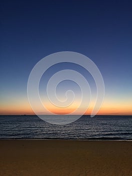 Sunset of a Summer night in Saint Kilda Beach, Victoria, Australia