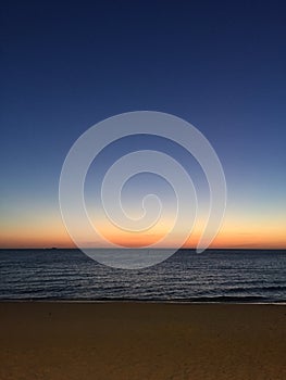 Sunset of a Summer night in Saint Kilda Beach, Victoria, Australia photo