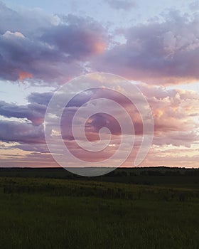 Sunset in summer. Ukraine beautiful photo