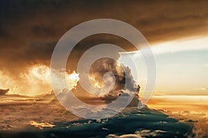 Sunset at the summit of Mauna Kea