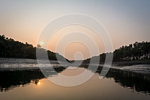 Sunset from Sundarban, West bengal, India