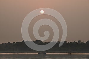 Sunset in Sundarbans national park in Bangladesh