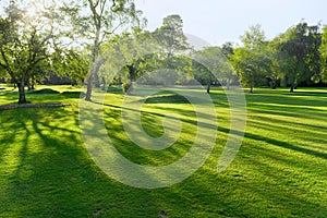 Sunset/sunrise on a British golf course