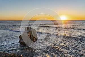 Sunset at Sunset Cliffs in San Diego, California