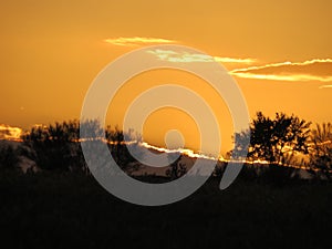 sunset sunset sunset light beautiful tranquil landscape skyline photo