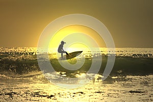 Sunset surf
