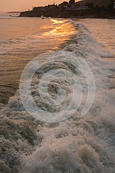 Surf sunset, Cayucos, California