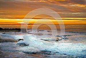 Sunset and Surf ,La Jolla, California photo