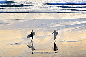 Sunset surf photo