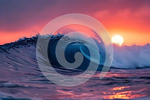 Sunset Surf Symphony - Waves & Wonder. Concept Beach Vibes, Ocean Views, Surf Culture, Coastal