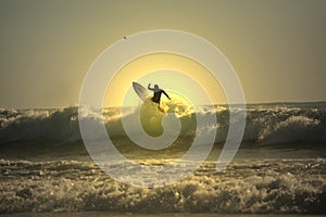 Sunset surfer