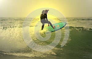 Sunset surfer