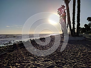 Sunset Surfer`s Point Ventura, California