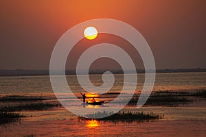 Sunset, Tadoba Andhari tiger reserve, Maharashtra, India photo