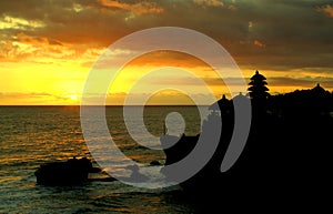 Sunset at Tanah Lot photo