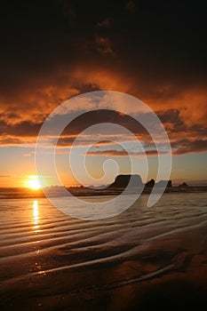 Sunset at Tauranga Bay photo