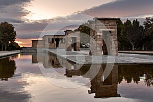 Sunset in the Temple of Debod