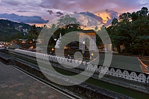 Sunset at Temple Square. Kandy. Sri Lanka.