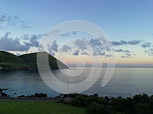 Sunset on Terceira Island, one of the nine Azorean islands in the Central Group, located in the North Atlantic