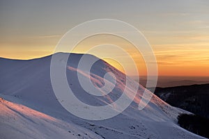 Sunset on Terminillo mountain