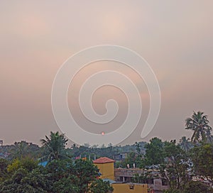 Sunset terrace view evening time