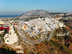 Sunset on Thira, Santorini, Greece