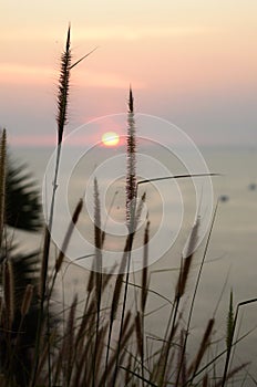 Sunset time. Windmill viewpoint. Rawai. Phuket. Thailand