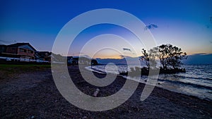 Sunset timelapse at Biwako lake in Shiga