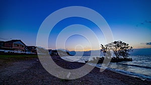 Sunset timelapse at Biwako lake in Shiga