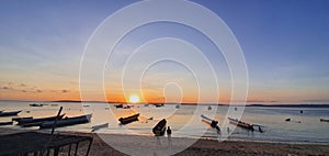 Sunset timor island tablolong beach photo