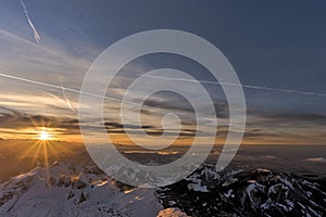 Sunset from the top of Saentis