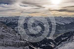 Sunset from the top of Saentis