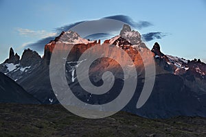 Sunset in Torres del Paine