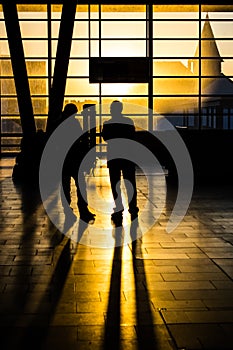 Sunset at trainstation