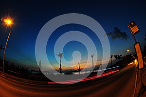 Sunset with tramlines