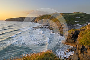 Sunset at Trebarwith Strand