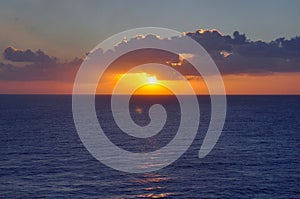 Sunset trought the clouds