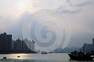 Sunset in Tsuenwan Hongkong