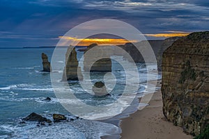 Sunset, Twelve Apostles Port Campbell National Park, Victoria, Australia