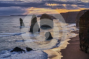 Sunset, Twelve Apostles Port Campbell National Park, Victoria, Australia