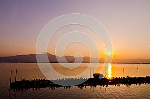 Sunset in twight light