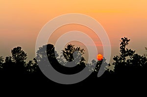 Sunset in twight light